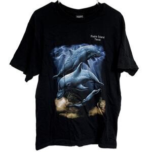 Y2K Dolphin Padre Island Texas Tourist Nature Shirt Size L